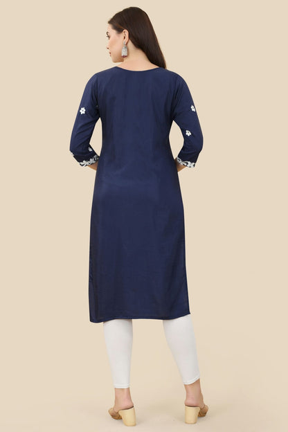 Blue Colour Chinon Silk Kurti VSKR1111006