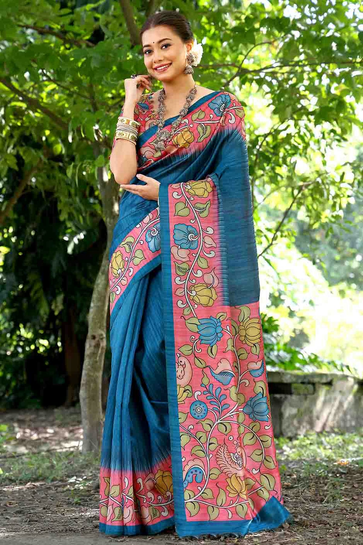 Blue Colour Cotton Silk Traditional Saree VSSD1260081