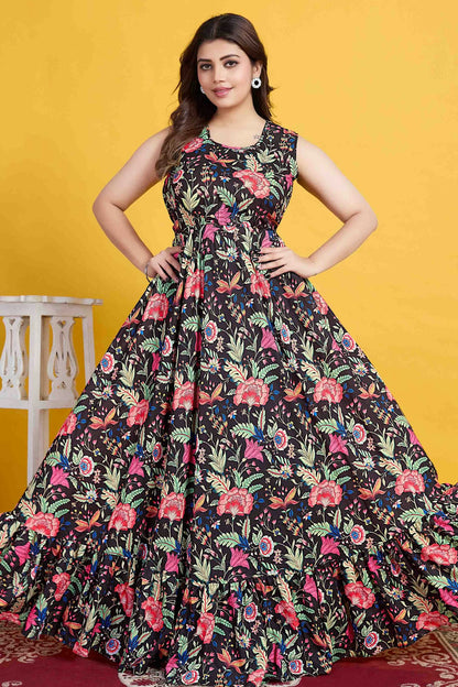 Blue Colour Cotton Stitched Anarkali Suit VSSS1140958