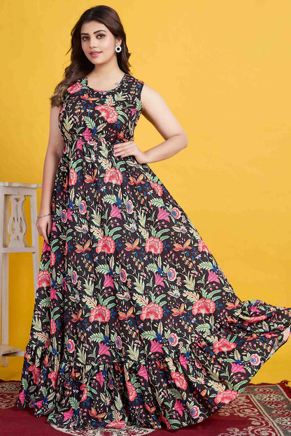 Blue Colour Cotton Stitched Anarkali Suit VSSS1140958