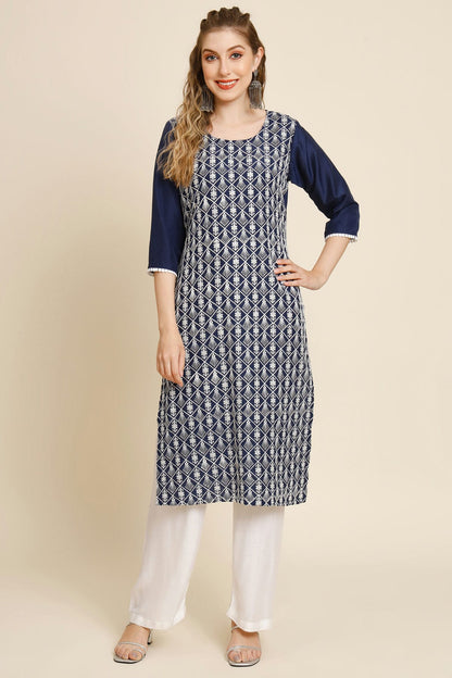 Blue Colour Georgette Kurti