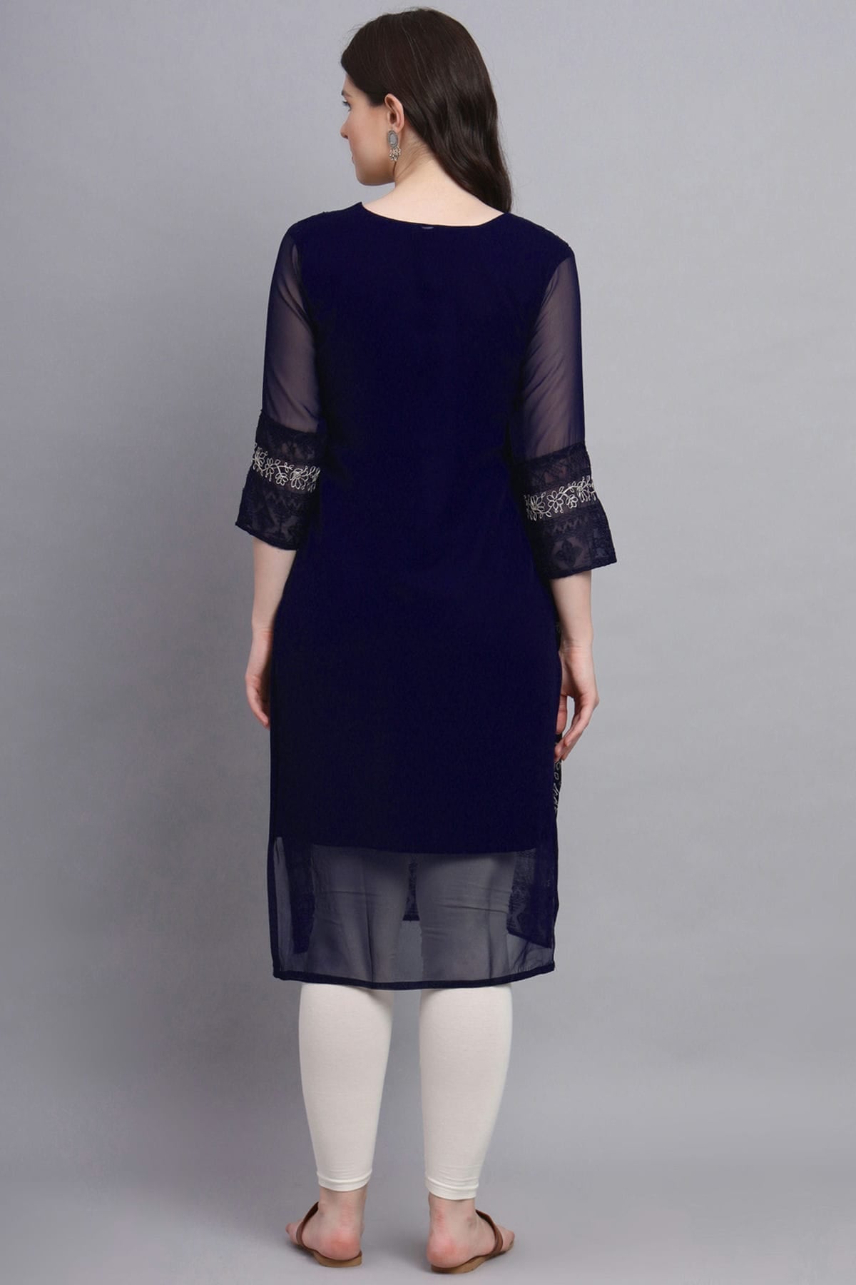 Blue Colour Georgette Kurti VSKR1111166