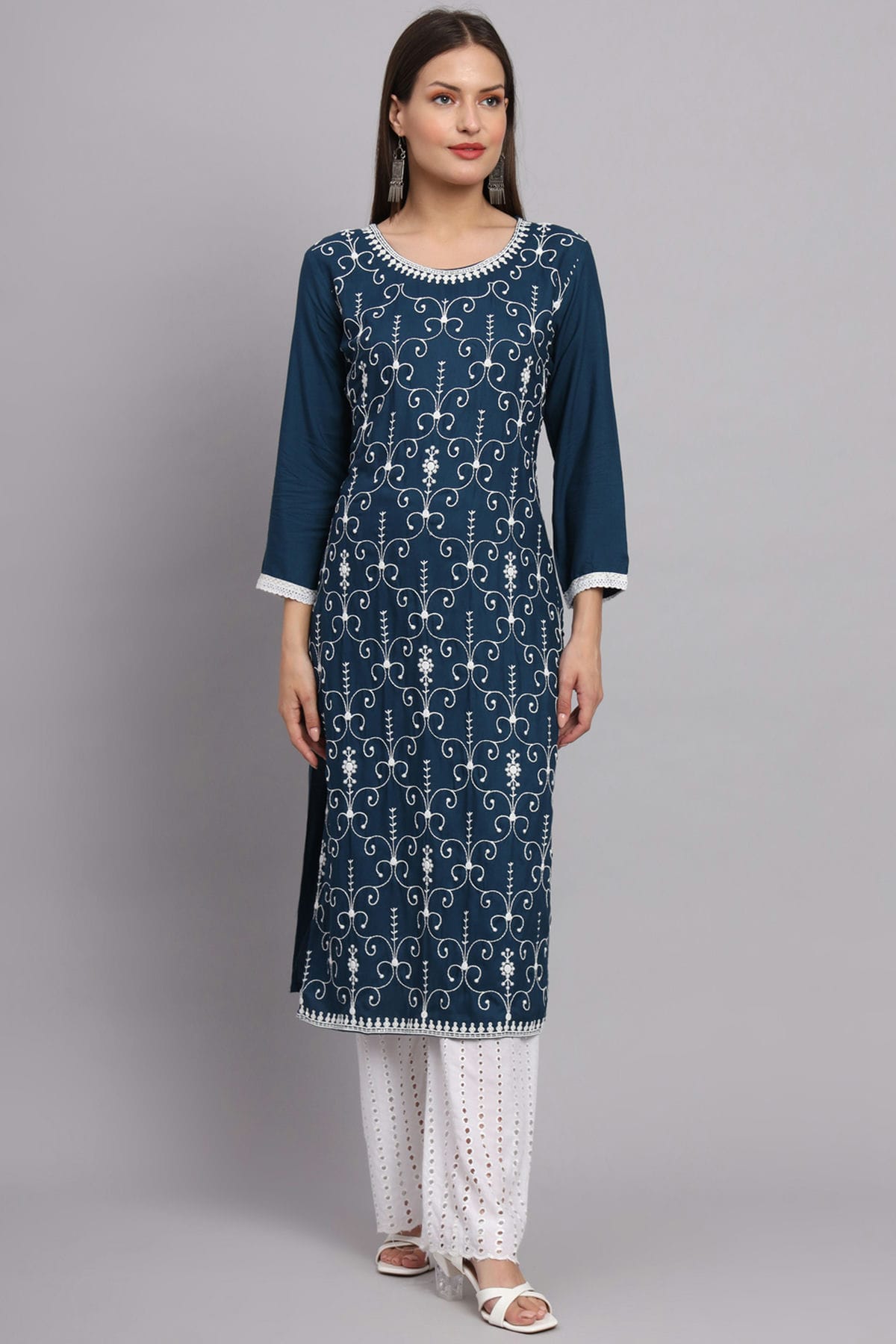 Blue Colour Rayon Kurti