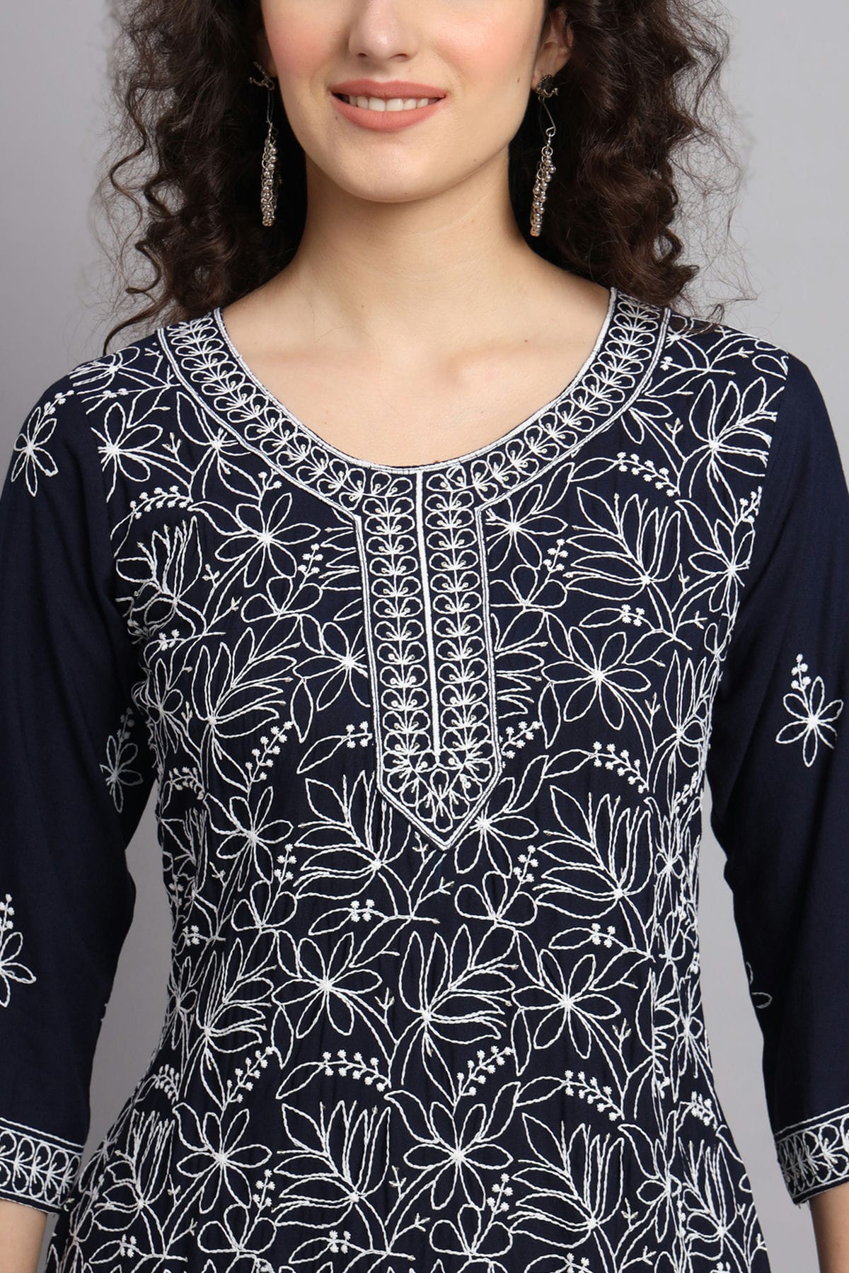 Blue Colour Rayon Kurti VSKR1111099