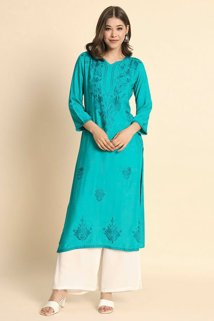 Blue Colour Rayon Kurti