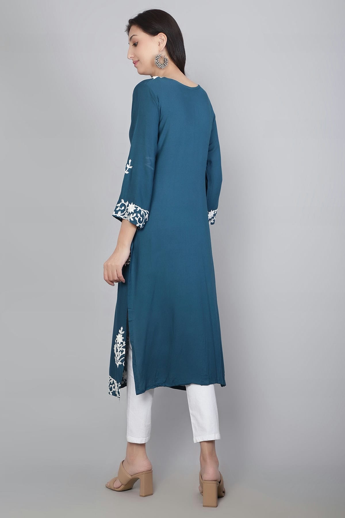 Blue Colour Rayon Kurti VSKR1111125