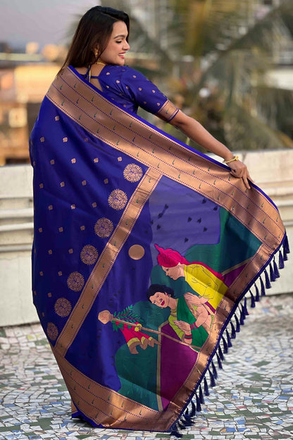 Blue Colour Soft Silk Traditional Saree