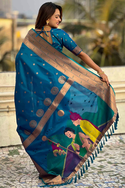 Blue Colour Soft Silk Traditional Saree