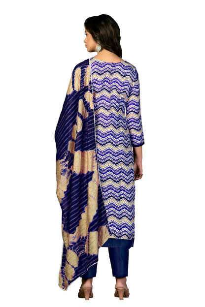 Blue Colour Unstitched Cotton Fabric Straight Suit VSUS1160941