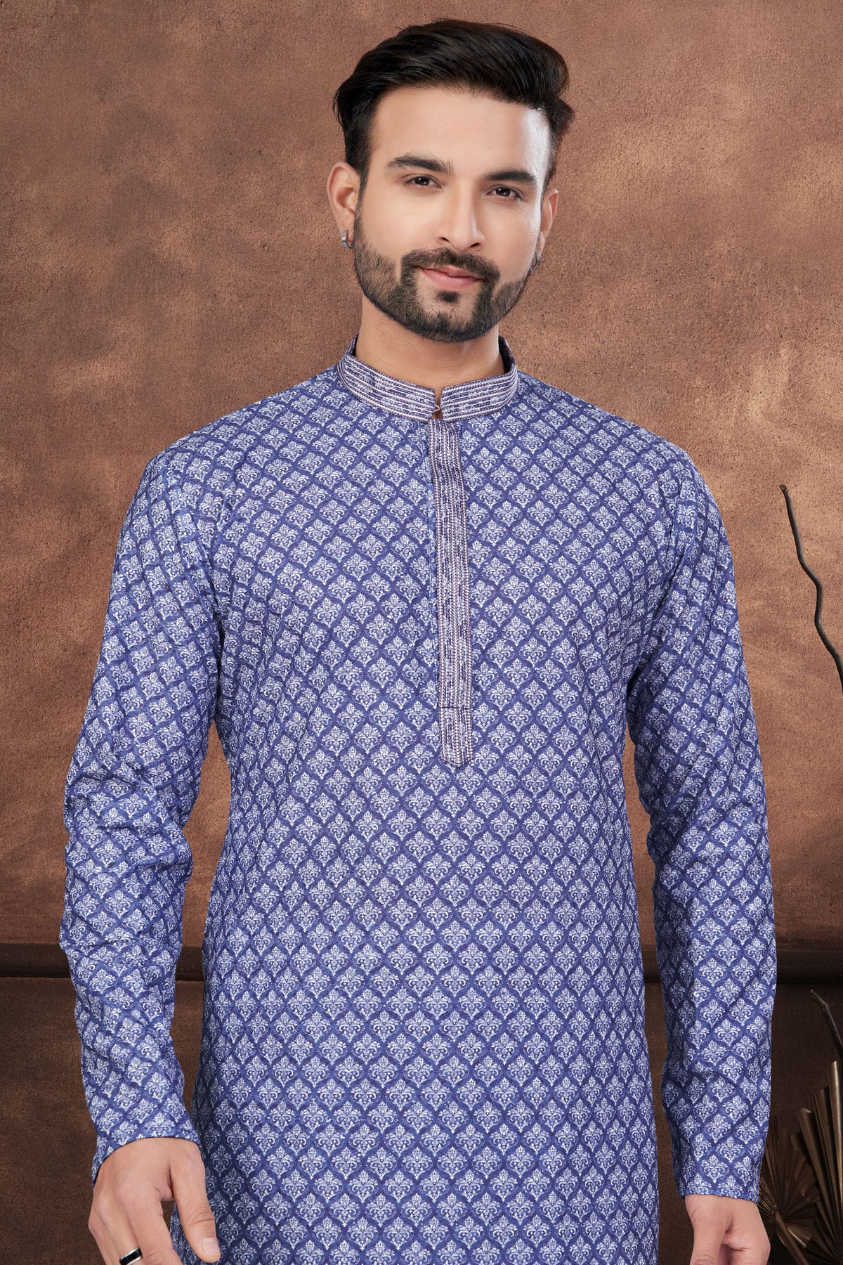 Blue Colour Soft Rayon Kurta Pajama VSKP1040674