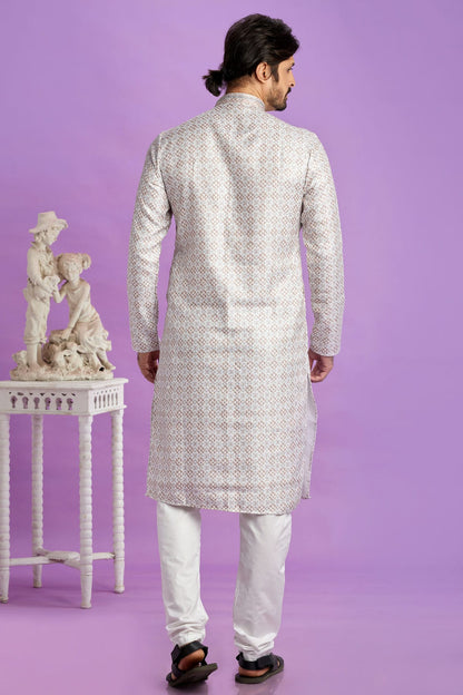 Brown Colour Cotton Pintex Work Kurta Pajama VSKP1230185