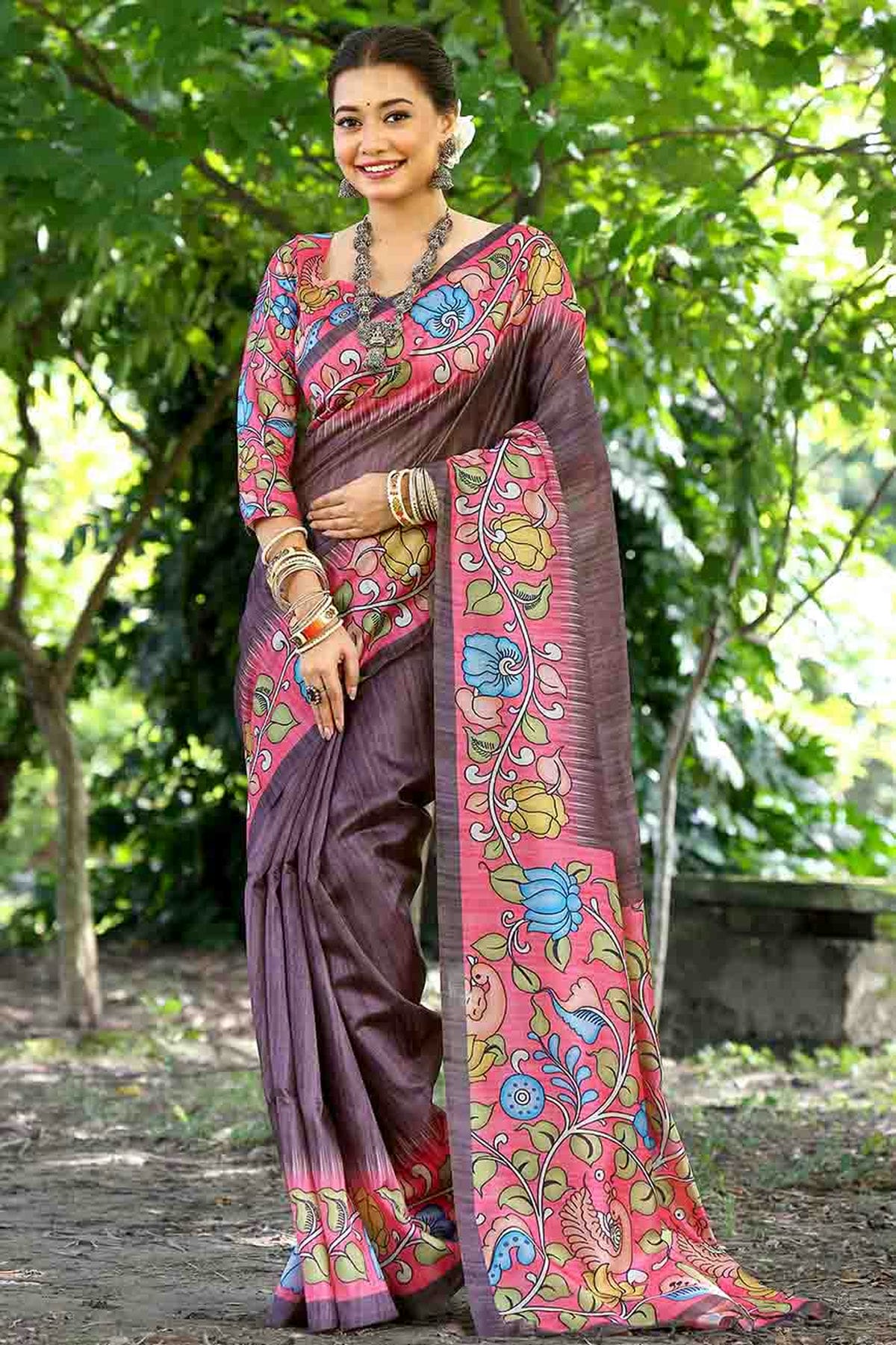 Brown Colour Cotton Silk Traditional Saree VSSD1260082