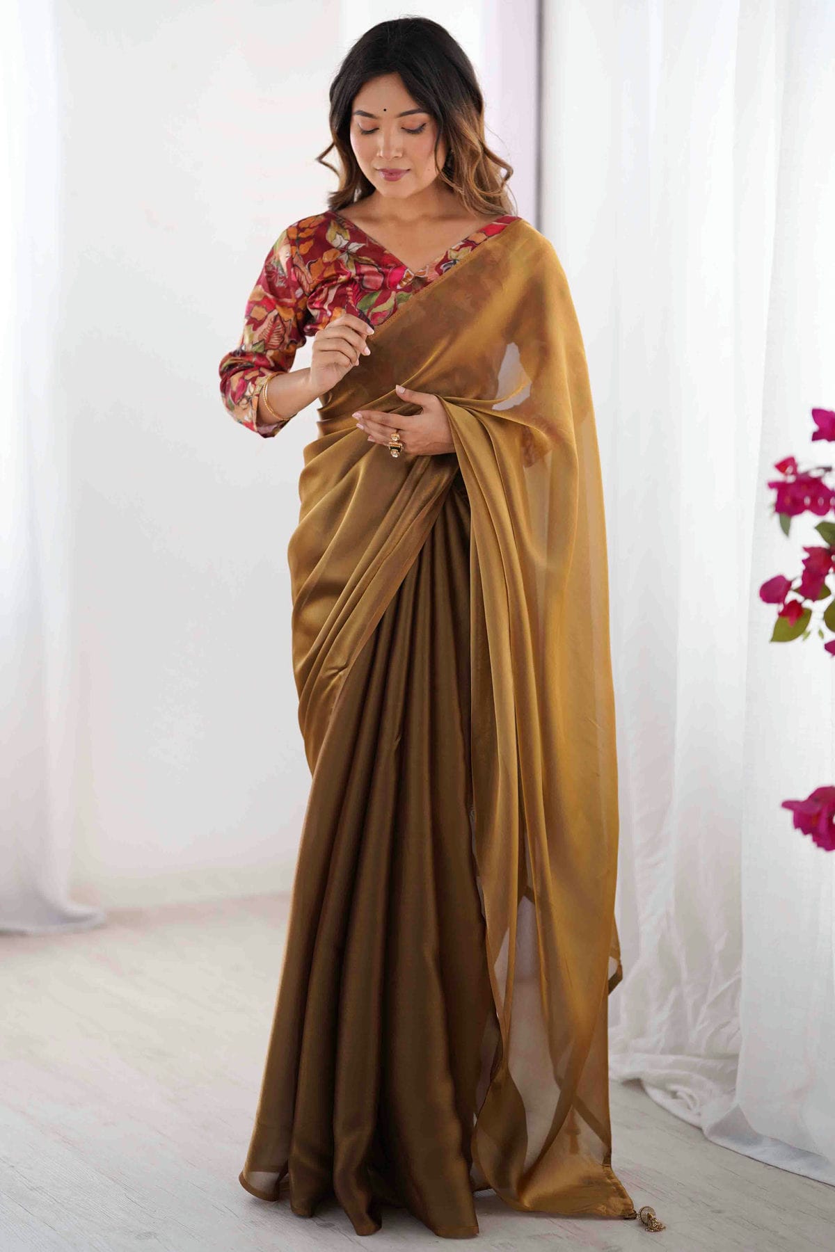 Brown Colour Rangoli Saree VSSD1113840