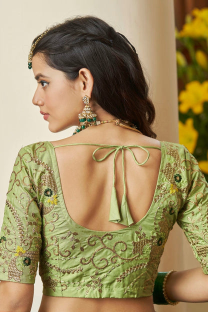 Butterfly Net Designer Lehenga CholiIn Green  NCLC12710138