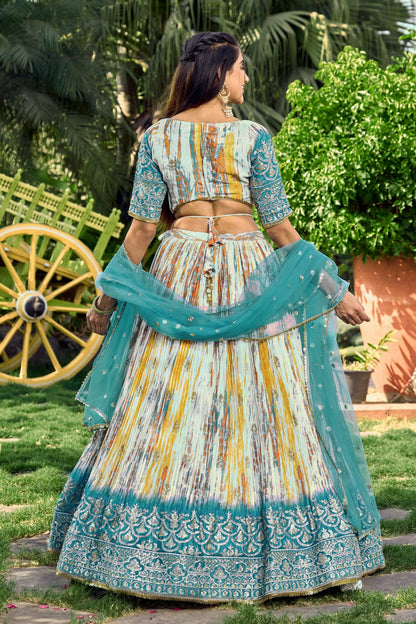 Chinon Embroidery A Line Lehenga Choli VSLC1010243