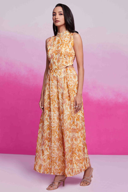 Cream Colour Organza Jump Set VSTP1080938