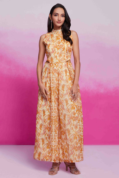 Cream Colour Organza Jump Set VSTP1080938