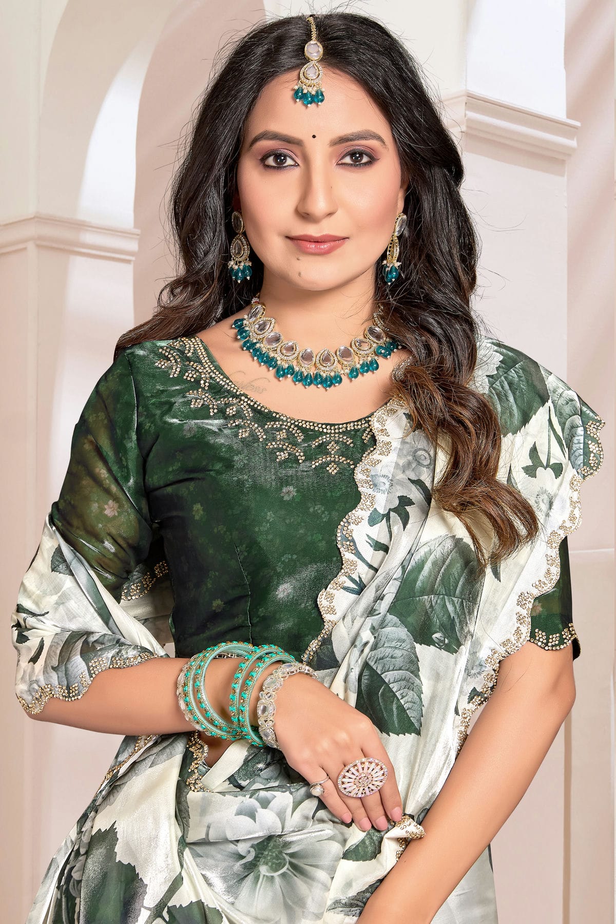 Cream Colour Organza Silk Designer Saree VSSD1121858