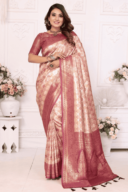 Cream-Colour-Woven-Work-Banarasi-Silk-Traditional-Saree-VSSD1250234