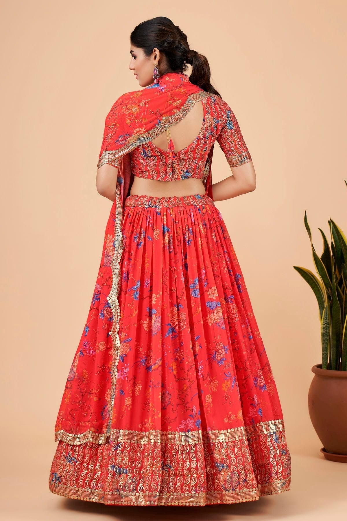 Faux Georgette Designer Lehenga CholiIn Light Red  NCLC12710153