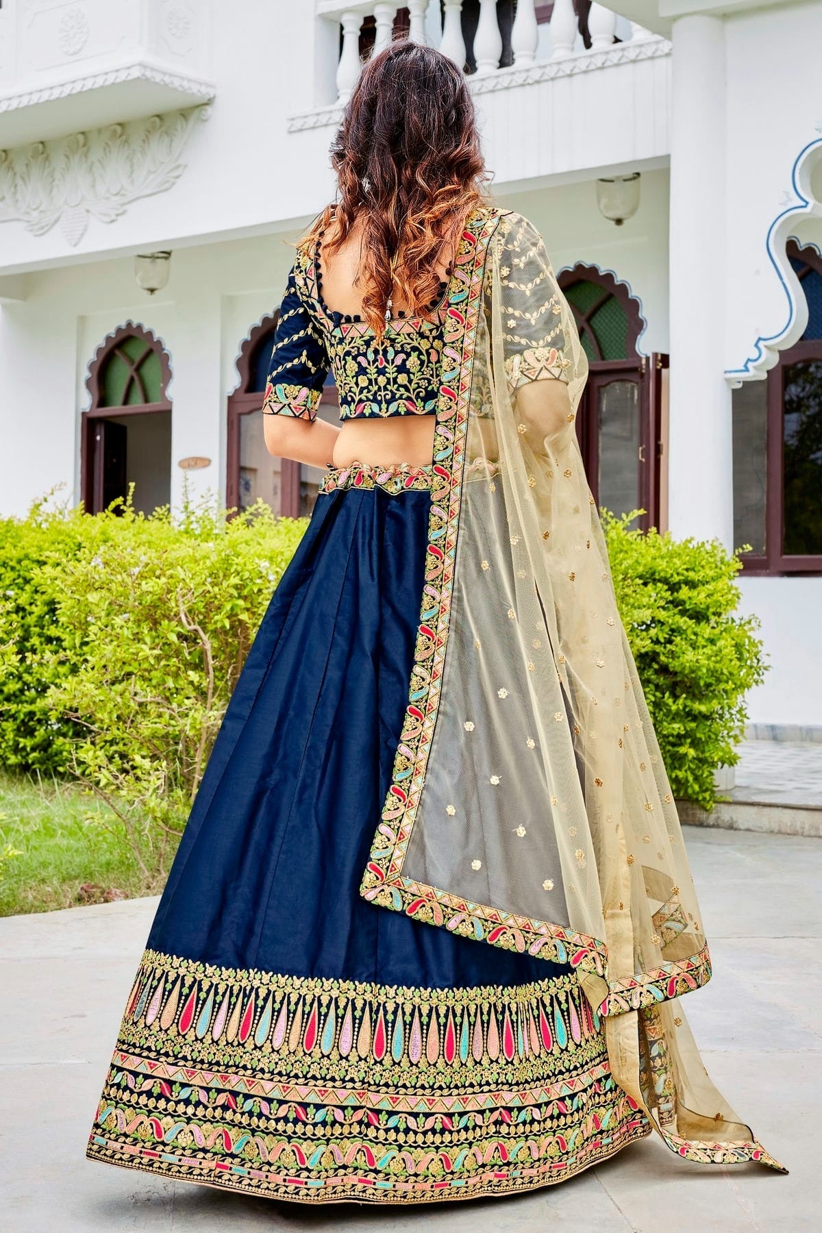 Ferrari Silk Designer Lehenga CholiIn Blue  NCLC12710133