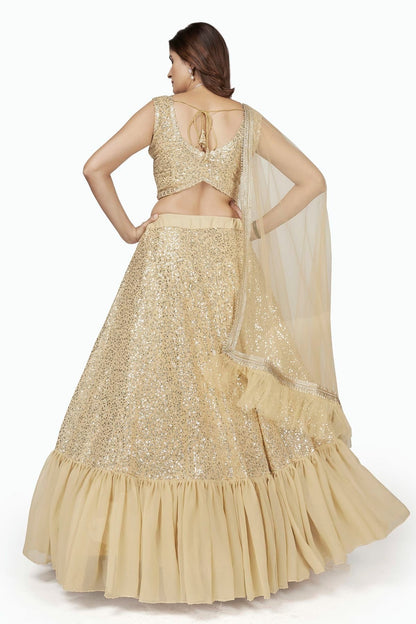 Georgette Designer Lehenga CholiIn Cream  NCLC12710164