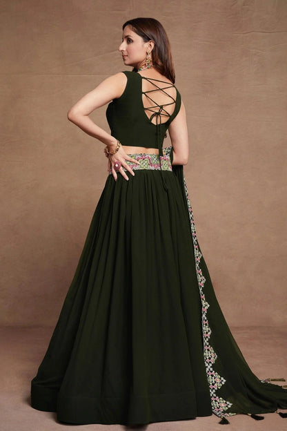 Georgette Designer Lehenga CholiIn Green  NCLC12710116