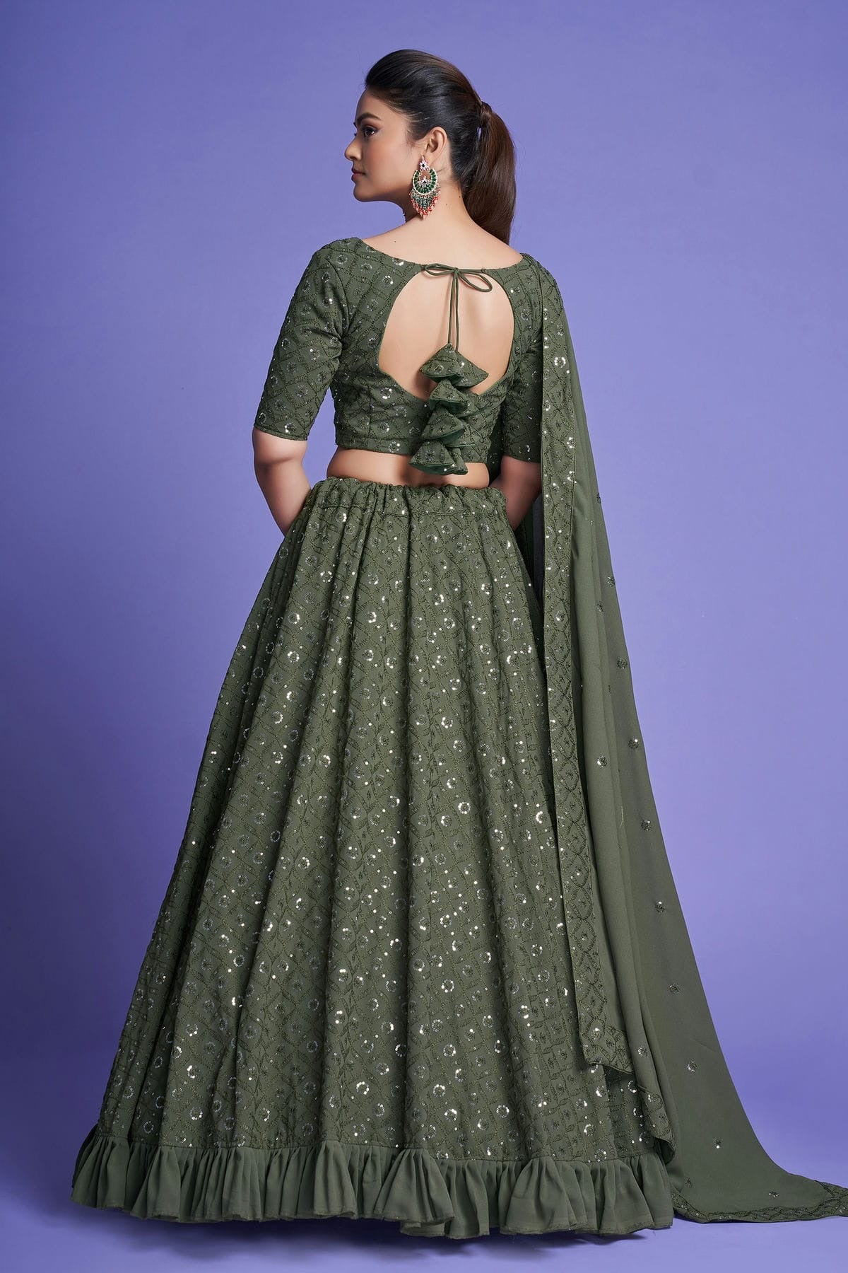 Georgette Designer Lehenga CholiIn Grey  NCLC12710102