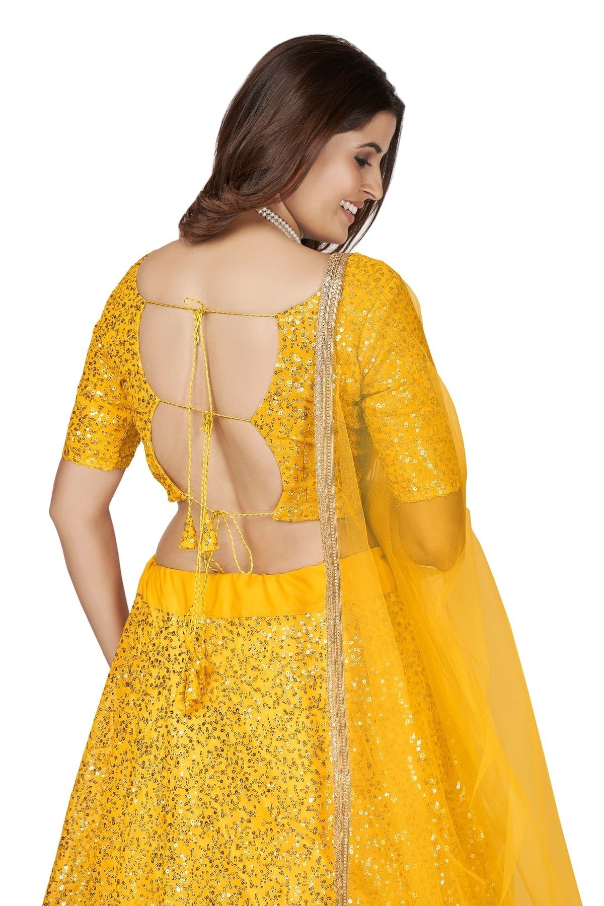 Georgette Designer Lehenga CholiIn Yellow  NCLC12710166