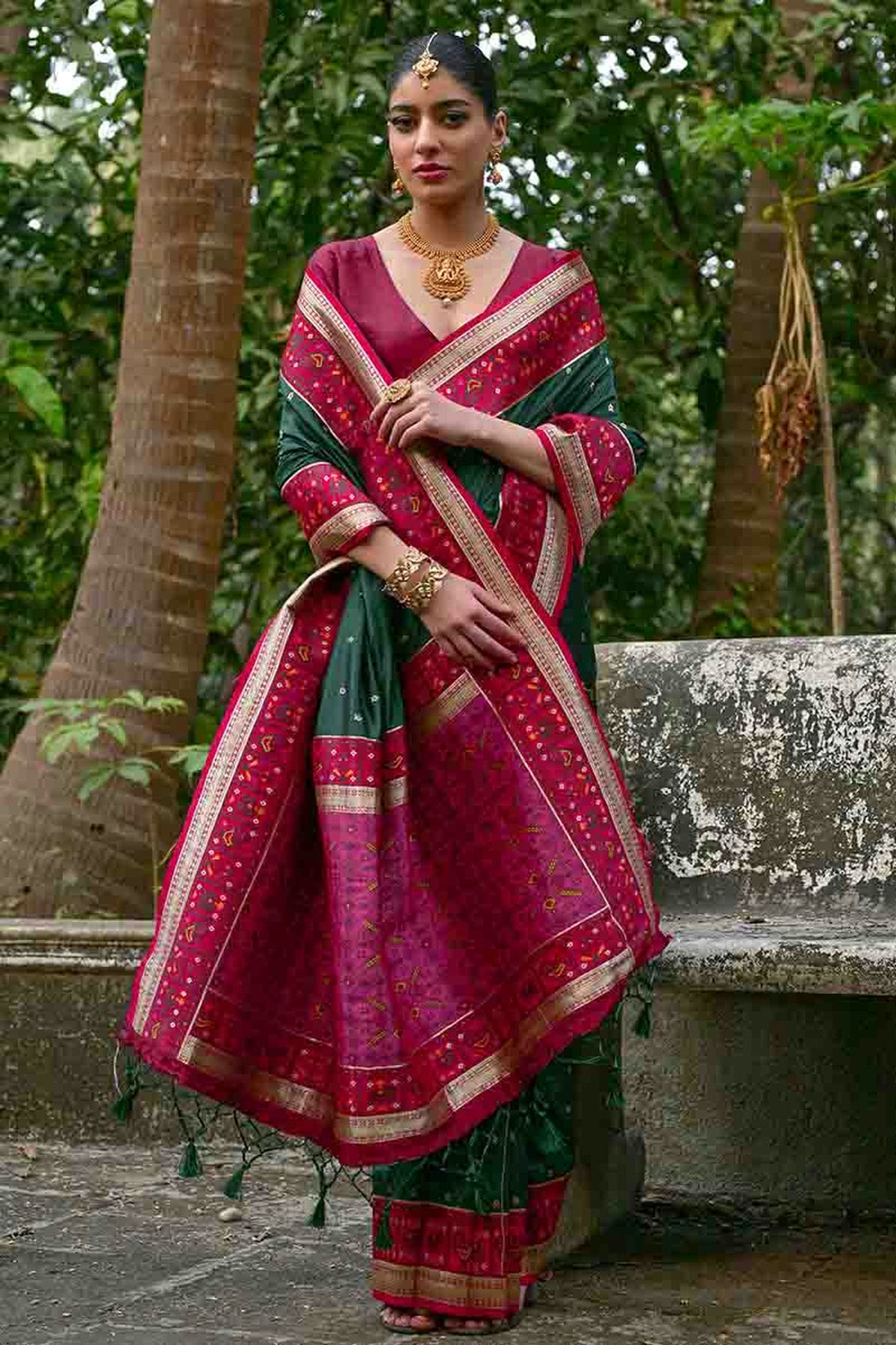 Green Colour Banarasi Silk Traditional Saree