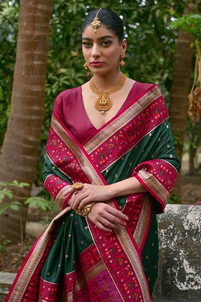 Green Colour Banarasi Silk Traditional Saree