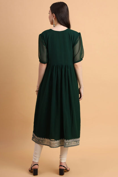 Green Colour Georgette Kurti VSKR1111173