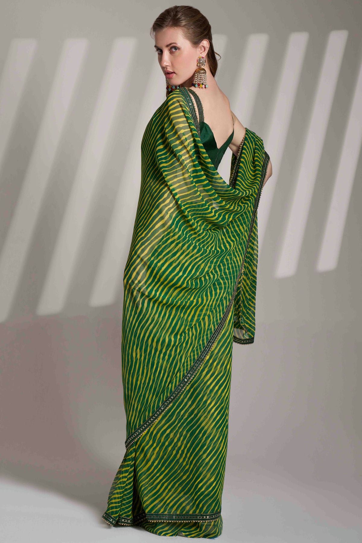 Green Colour Georgette Printed Saree VSSD1112834
