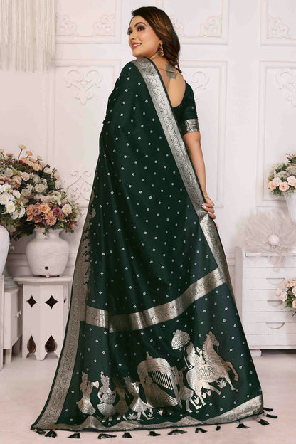 Green Colour Kochi Silk Traditional Saree