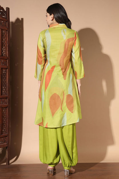 Green Colour Muslin Kurta And Pant Set VSKR1111297