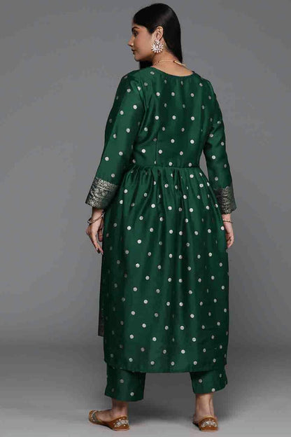 Green Colour Poly Chanderi Stitched Top and Bottom VSSS1113808