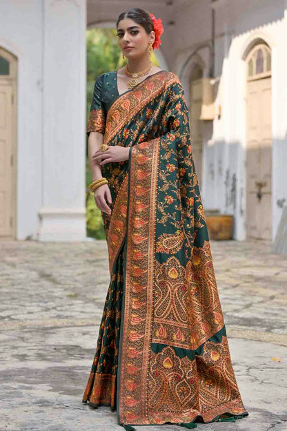 Green Colour Silk Traditional Saree