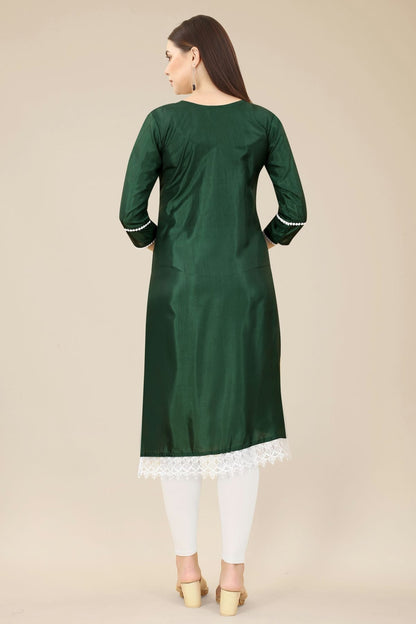 Green Colour Soft Silk Kurti VSKR1111020