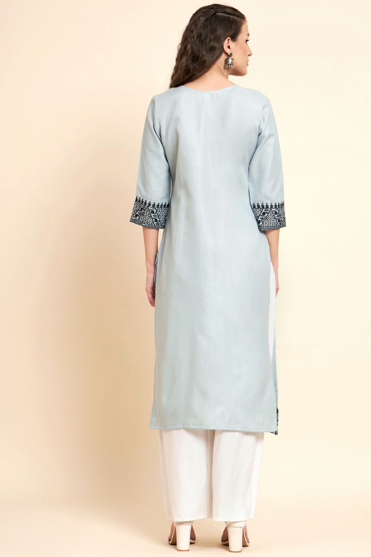 Grey Colour Cotton Kurti VSKR1111054