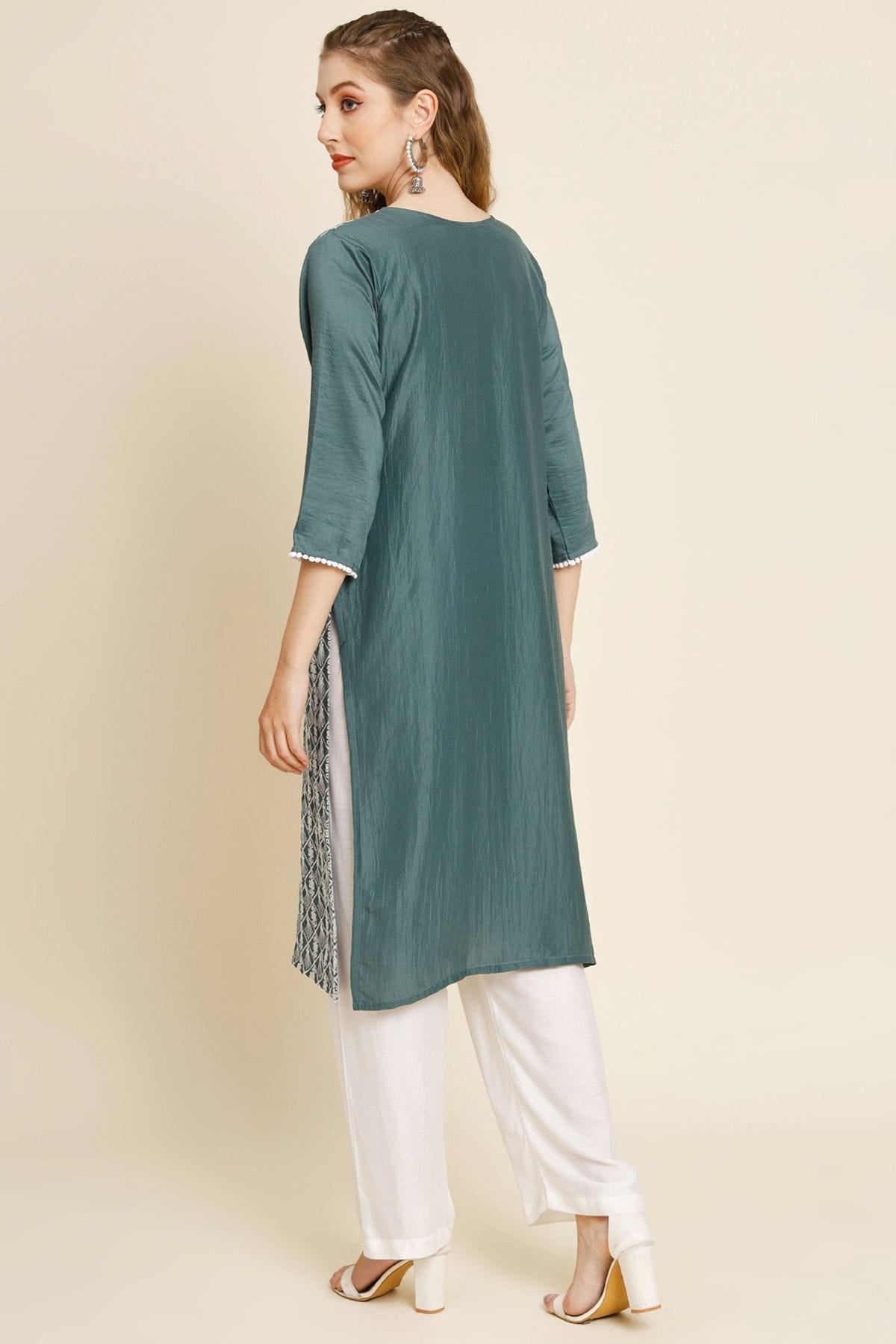 Grey Colour Georgette Kurti VSKR1111014