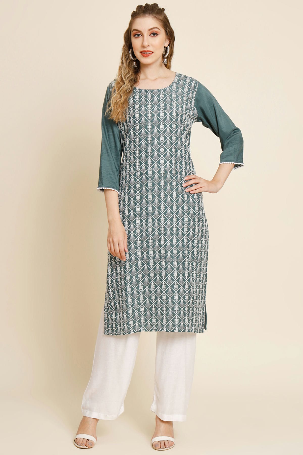 Grey Colour Georgette Kurti
