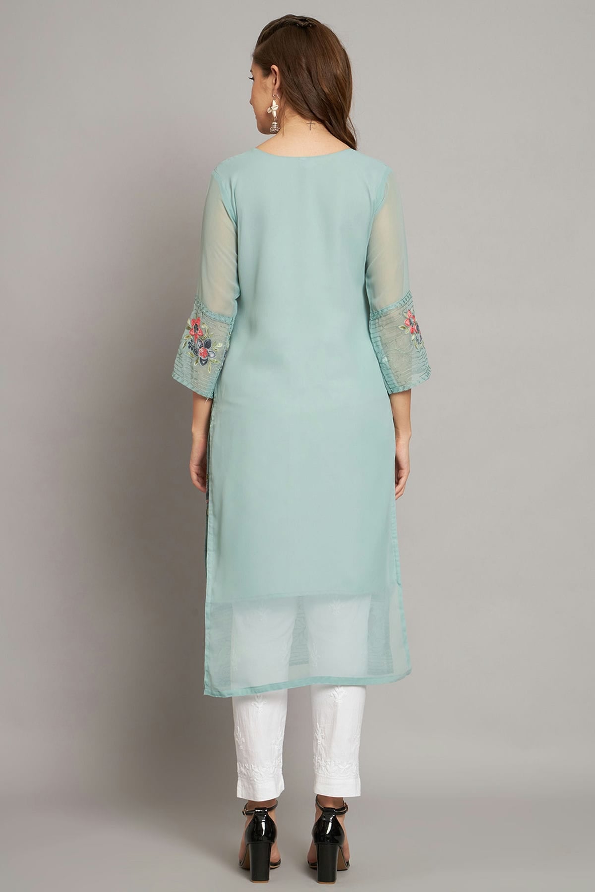 Grey Colour Georgette Kurti VSKR1111212