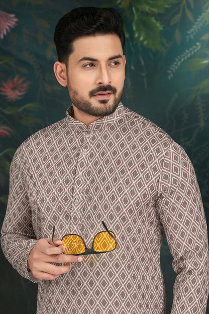 Grey Colour Rayon Kurta Pajama VSKP1040489