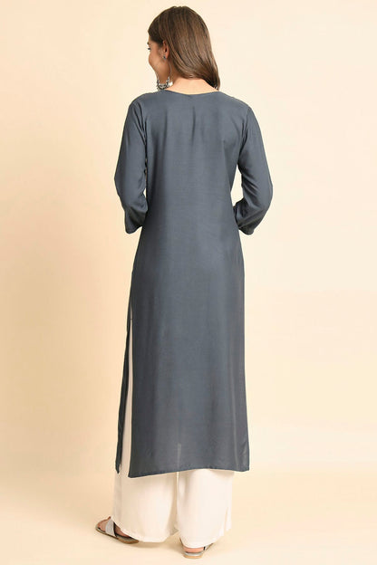 Grey Colour Rayon Kurti VSKR1111114