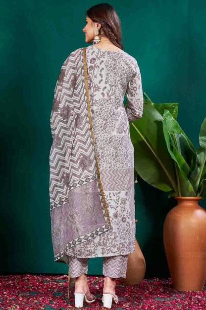 Grey Colour Rayon Stitched Pant Style Suit VSSS1140936