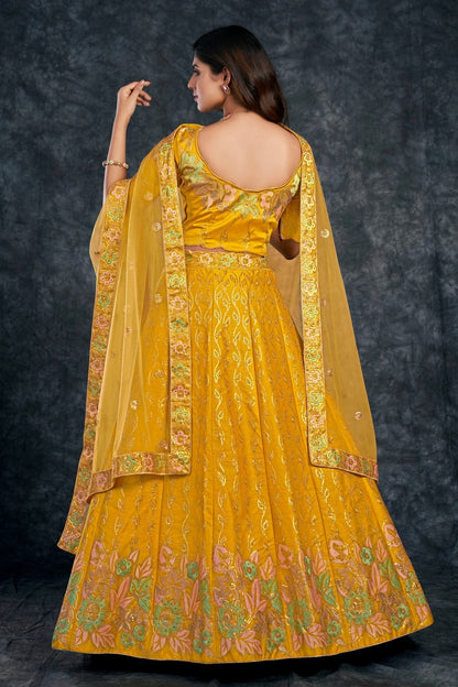 Italian Silk Designer Lehenga CholiIn Yellow  NCLC12710161