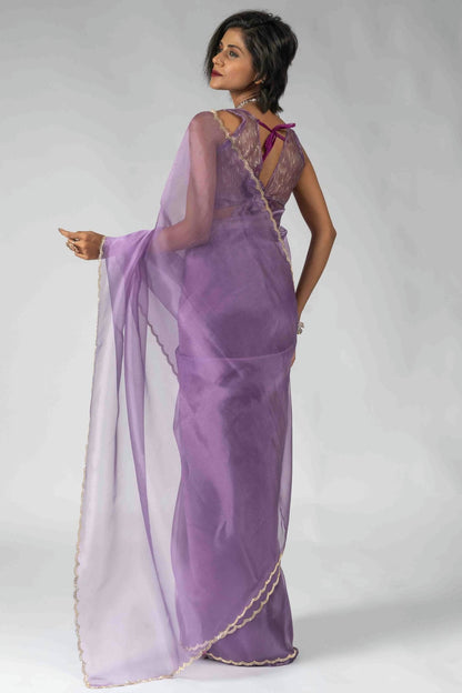 Lavender Colour Tissue Silk Ready To Wear Saree VSSD1122046