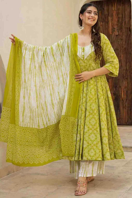 Light Green Colour Muslin Stitched Suit VSSS1112971