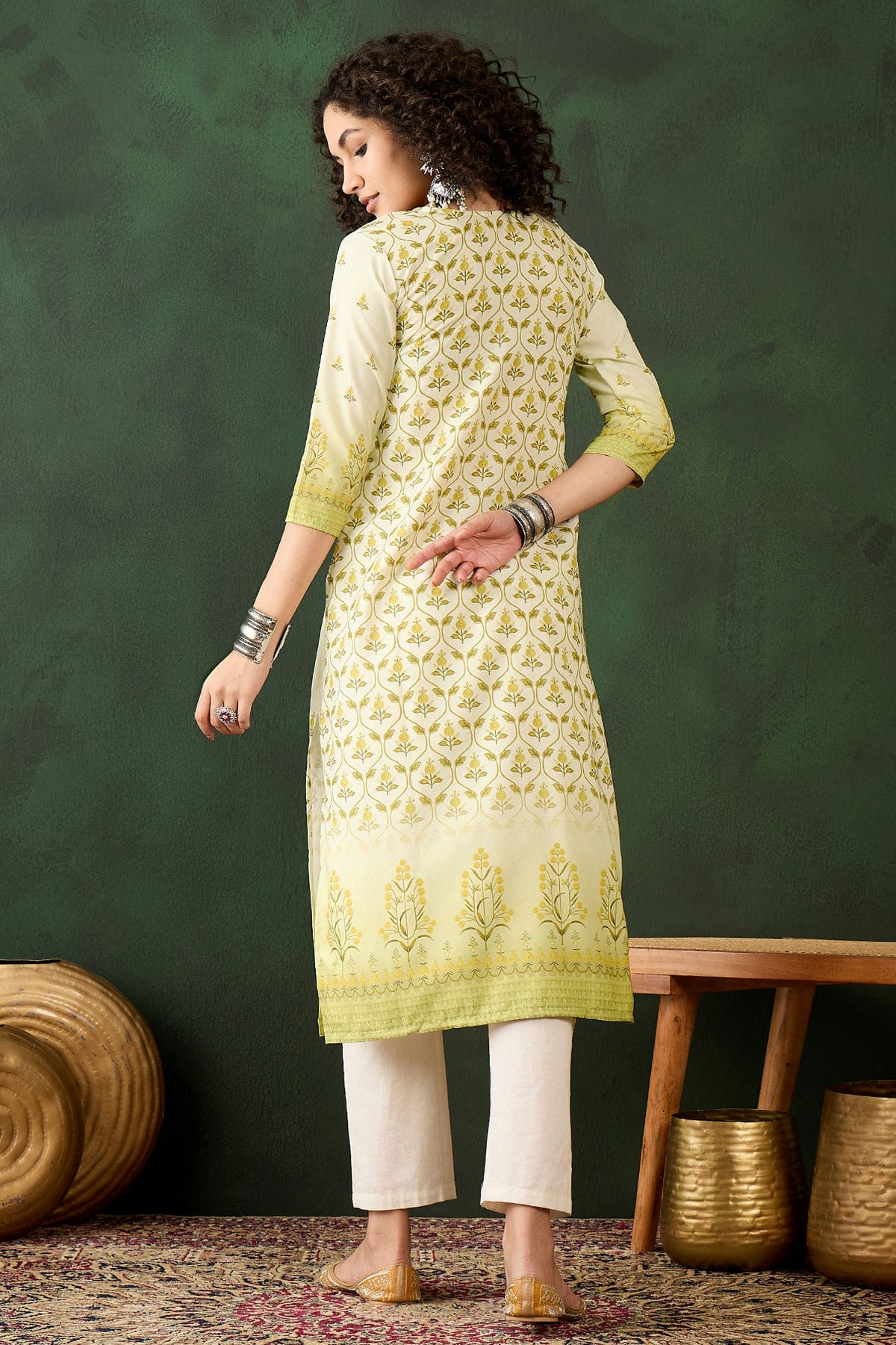 Light Green Colour Rayon Kurti VSKR1111250