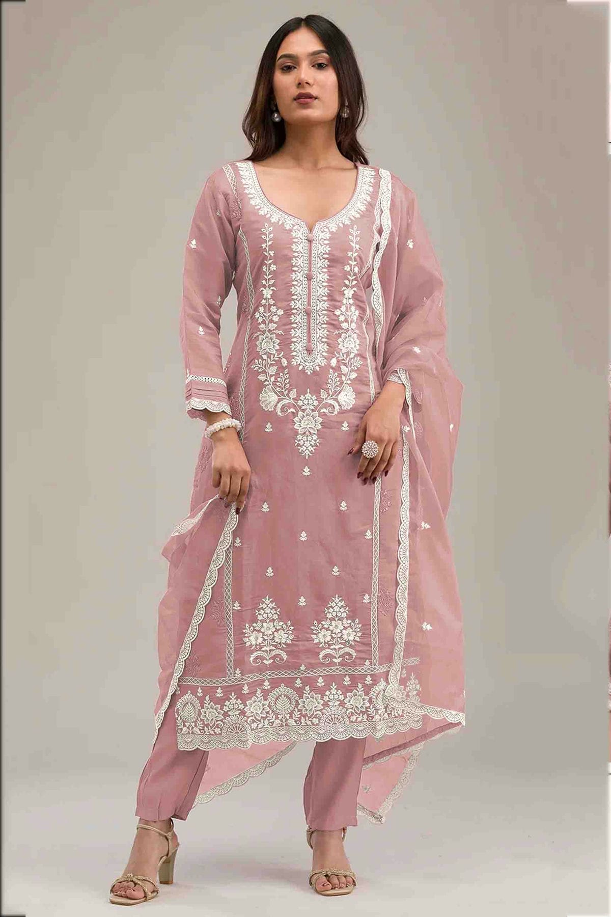 Light Pink Colour Cotton Pakistani Suit VSSM1140836